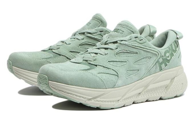 Clifton L Suede &lsquo;Vert fumé&rsquo;