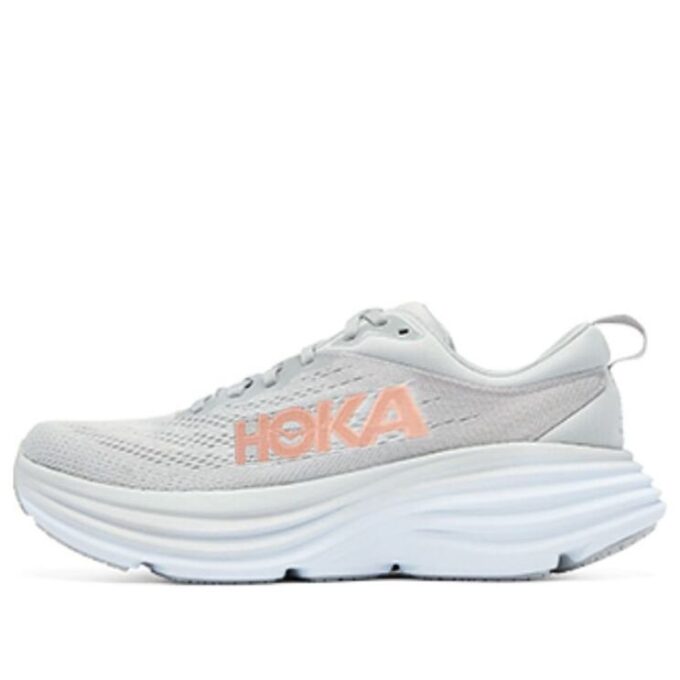 (WMNS) Bondi 8 Wide D &lsquo;Gris clair orange&rsquo;